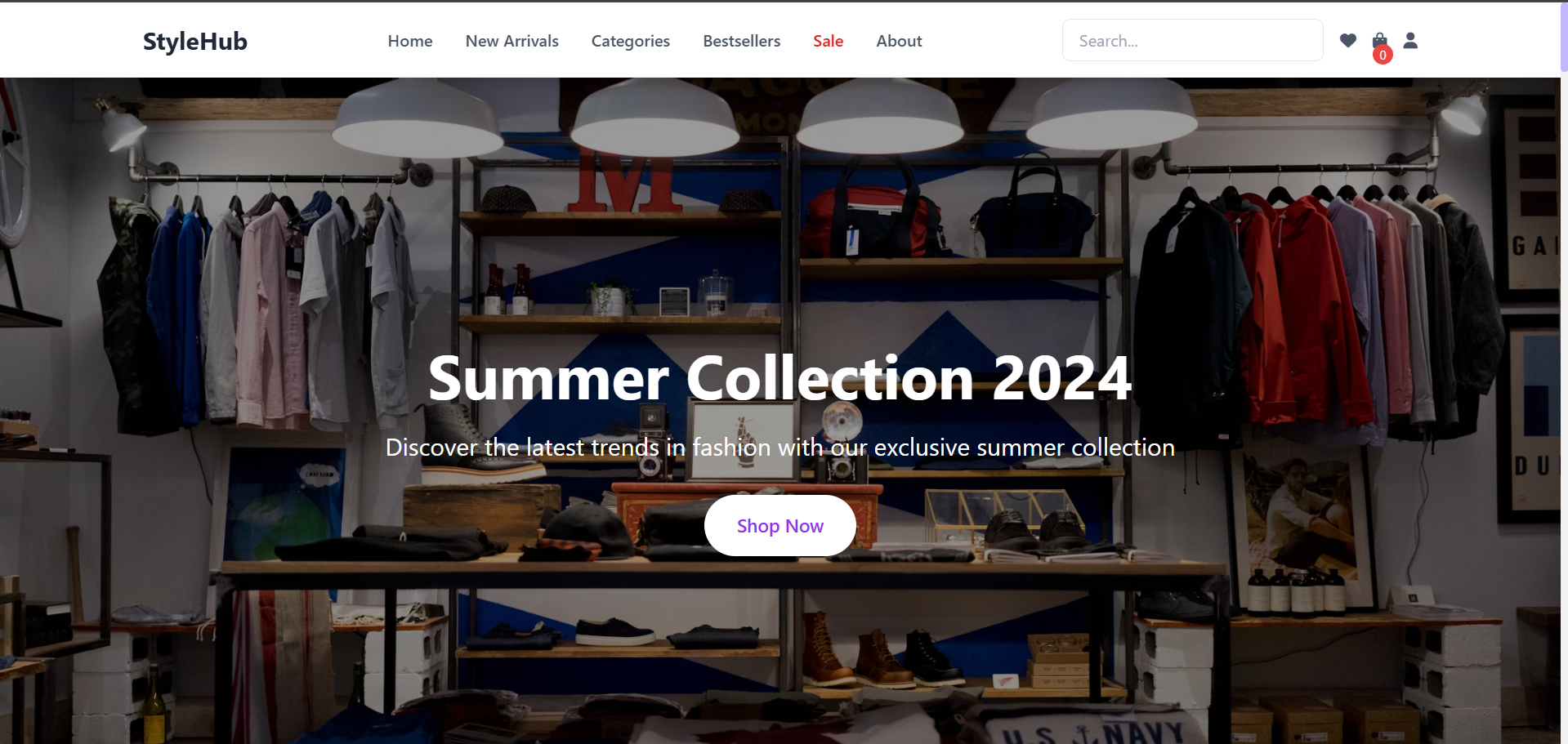 E-commerce Platform-Style Hub